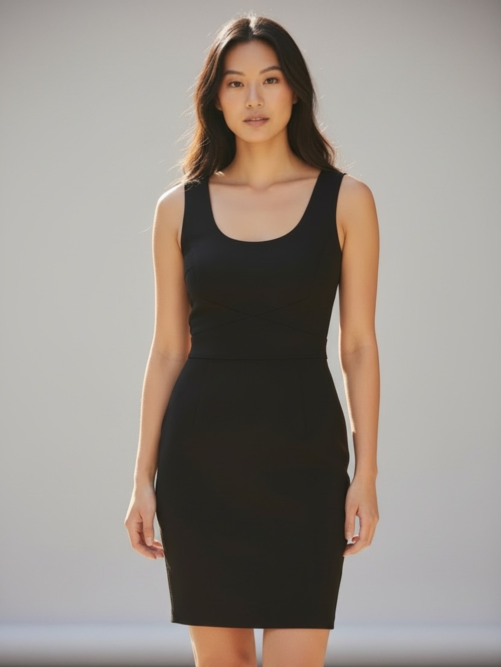 French Connection Black Sleeveless Bodycon Dress